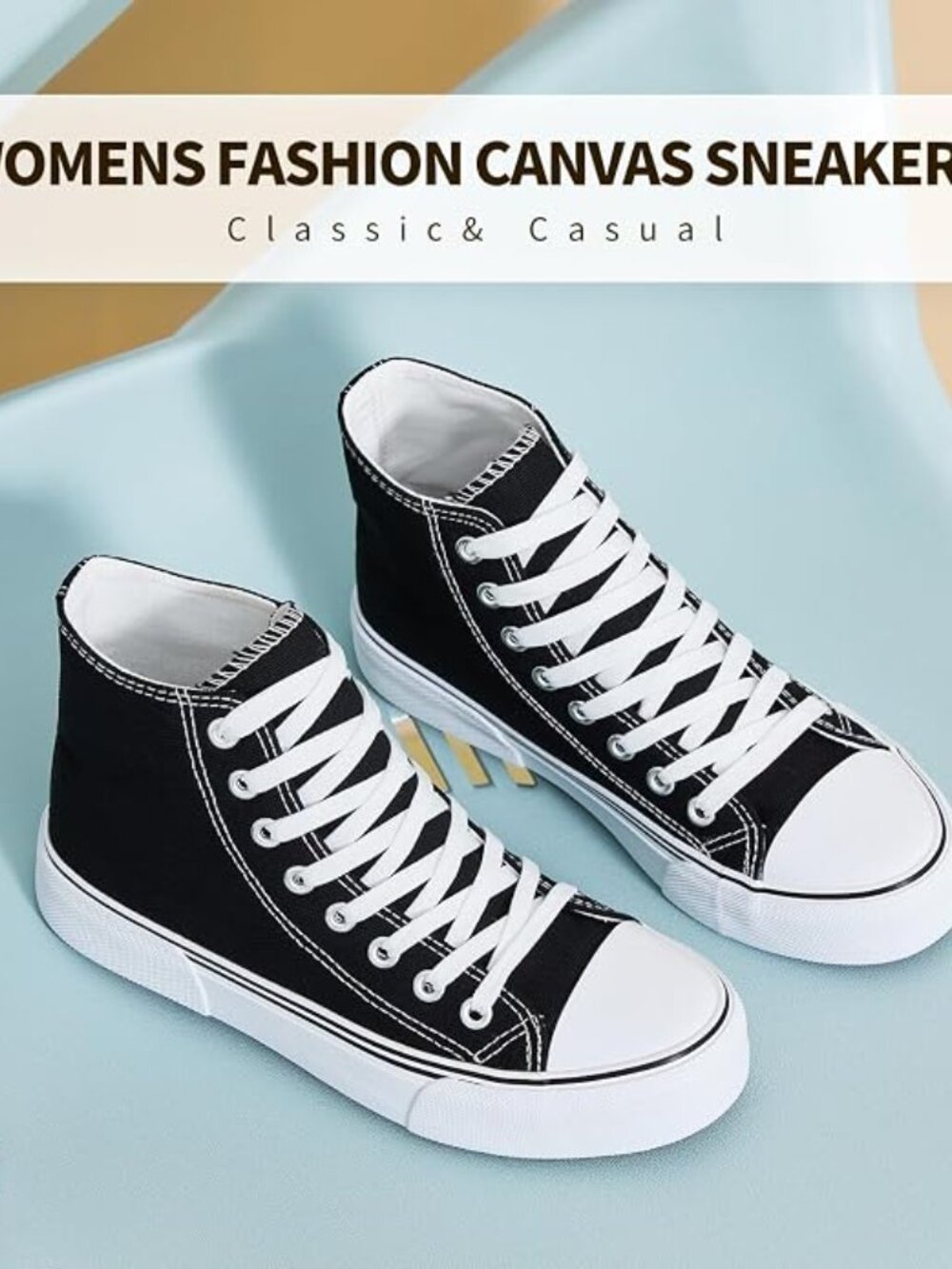 Brand NEW High Top Canvas Sneakers Fashion Walking Shoes. Women Size 7. Men 5